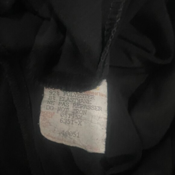 Frank Lyman Black Faux Wrap Midi Dress Lace Trim ¾ Sleeve Ruffle Cocktail Sz 18 - Picture 9 of 9